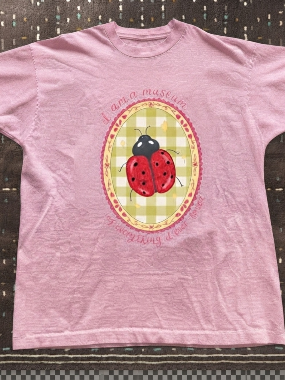 Gildan Pink Ladybug Graphic Tee